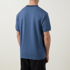 Davros Logo Tonal Stripe T-Shirt