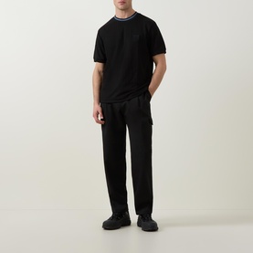 Davros Logo Tonal Stripe T-Shirt