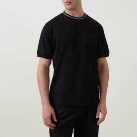 Davros Logo Tonal Stripe T-Shirt