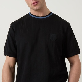 Davros Logo Tonal Stripe T-Shirt