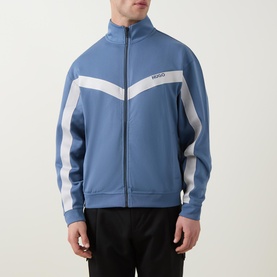 Darti Contrast Stripe Zip Sweatshirt