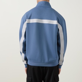 Darti Contrast Stripe Zip Sweatshirt