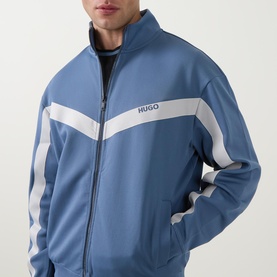 Darti Contrast Stripe Zip Sweatshirt