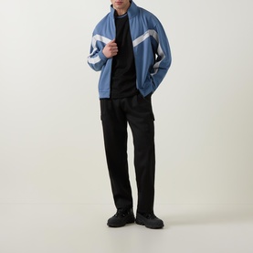 Darti Contrast Stripe Zip Sweatshirt