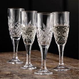 Inisheer Glass Flute, Set of Four