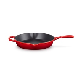 Signature Cast Iron Round Deep Skillet with Metal Handle 26cm