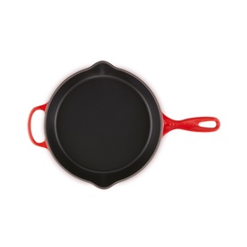 Signature Cast Iron Round Deep Skillet with Metal Handle 26cm