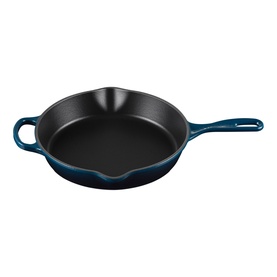 Signature Cast Iron Round Deep Skillet with Metal Handle 26cm