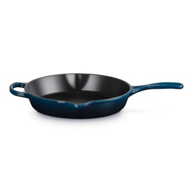 Signature Cast Iron Round Deep Skillet with Metal Handle 26cm
