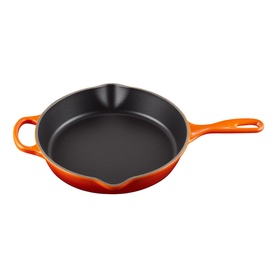 Signature Cast Iron Round Deep Skillet with Metal Handle 26cm