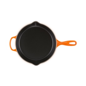 Signature Cast Iron Round Deep Skillet with Metal Handle 26cm