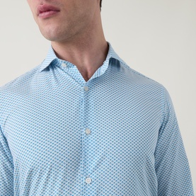 Geometric Single Cuff Formal Shirt