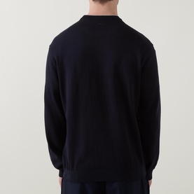 Contrast Trim Logo Sweater
