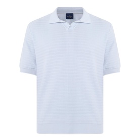 Textured Knitted Polo Shirt