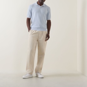 Textured Knitted Polo Shirt