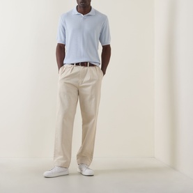 Textured Knitted Polo Shirt