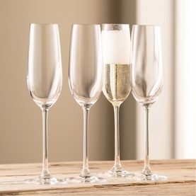 Solus Glass Flute, Set of Four