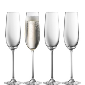 Solus Glass Flute, Set of Four