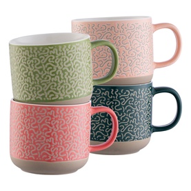 Squiggle Set of Four Mugs
