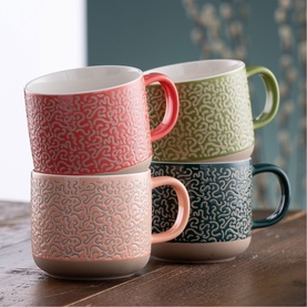 Squiggle Set of Four Mugs