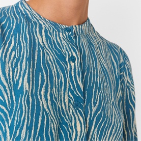 Zebra Belted Flared Mini Dress