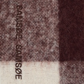 Alex Logo Embroidered Check Tassel Scarf