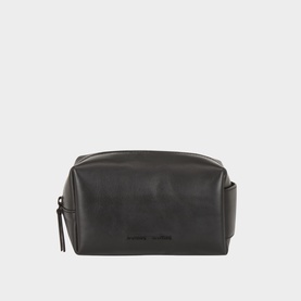 Linus Logo Leather Wash Bag