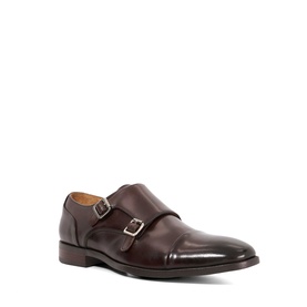 Satchin 2 Leather Double Buckle Monk Shoes