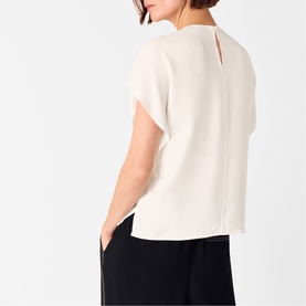 Split Hem Keyhole Top