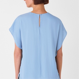 Split Hem Keyhole Top