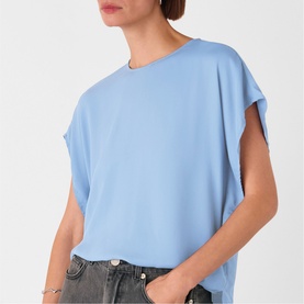 Split Hem Keyhole Top