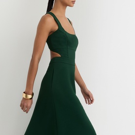 Dina Cut-Out Twill Dress