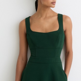 Dina Cut-Out Twill Dress