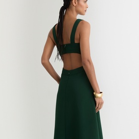 Dina Cut-Out Twill Dress