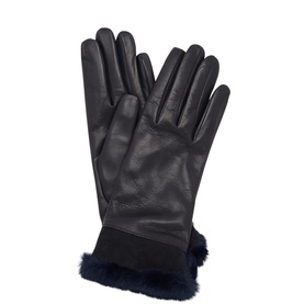 Leather Faux Fur Gloves