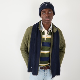 Ribbed Logo Hat & Scarf Gift Set