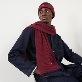 Ribbed Logo Hat & Scarf Gift Set