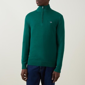 Shield Logo Half-Zip Sweater