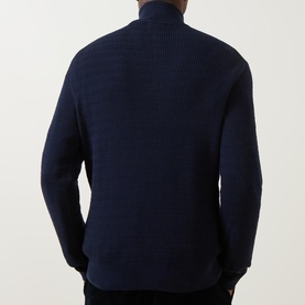 Shield Logo Mini Cable Half Zip Sweater