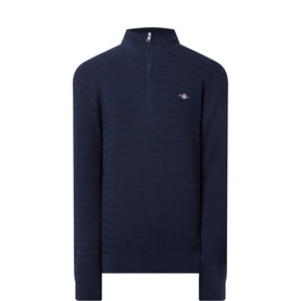 Shield Logo Mini Cable Half Zip Sweater
