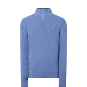 Shield Logo Mini Cable Half Zip Sweater