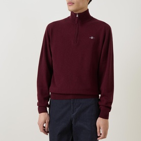 Shield Logo Half-Zip Sweater