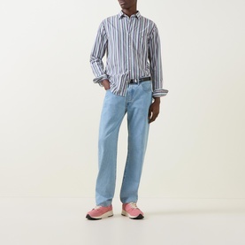 Shield Logo Striped Poplin Shirt