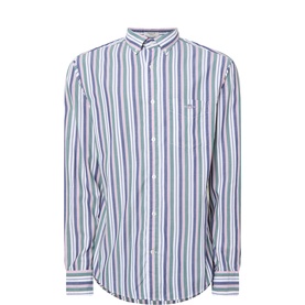 Shield Logo Striped Poplin Shirt