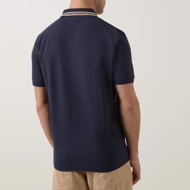 Shield Logo Tipped Polo Shirt