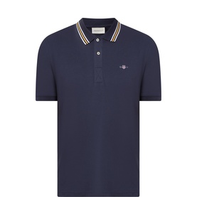 Shield Logo Tipped Polo Shirt