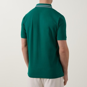 Shield Logo Tipped Polo Shirt