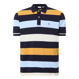Shield Logo Striped Polo Shirt