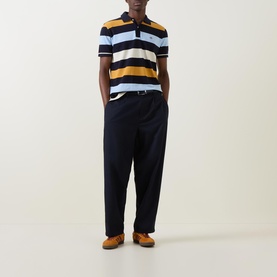 Shield Logo Striped Polo Shirt