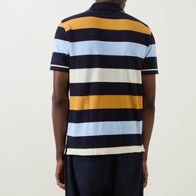 Shield Logo Striped Polo Shirt